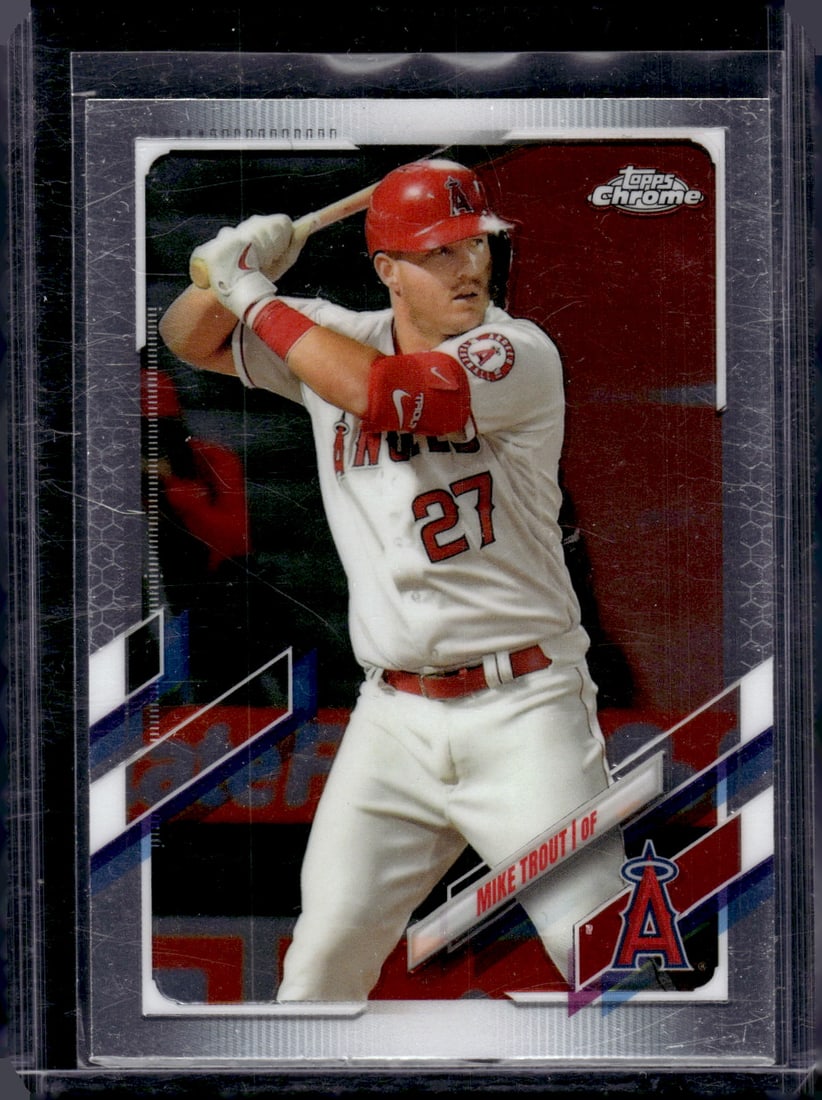 Mike Trout 2021 Topps Chrome #27 Los Angeles Angels (1 of 2)