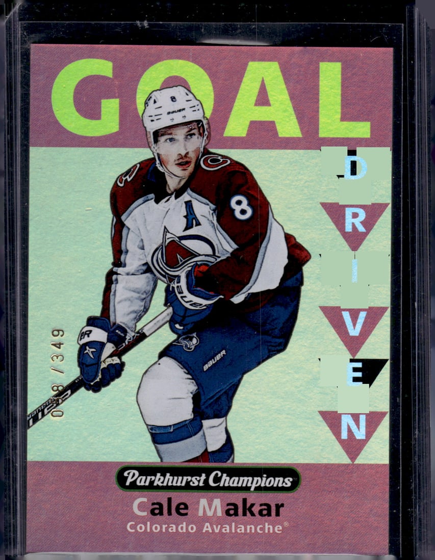 Cale Makar Goal Driven /349 2023-24 Parkhurst Champions #GD-15 Colorado Avalanche: Upper Deck NHL Hockey Trading & Sports Cards, Sports Cards for Sale Near Me, Stanley Cup & Hall of Fame Players, Valuable Auction Memorabilia Lots for Sale On Line