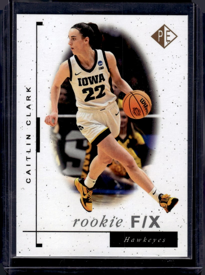 Caitlin Clark Rookie Fix 2023 Prospector's Edge #22 Iowa Hawkeyes: Panini Select, Prizm, Mosaic, Contenders, Revolution, Phoenix, NBA Hoops, Rookie NFL Sports Trading Cards, Silver, SP, SSP, Wave Prizms, Numbered Cards, Basketball sports Cards for Sale Near Me, NBA C