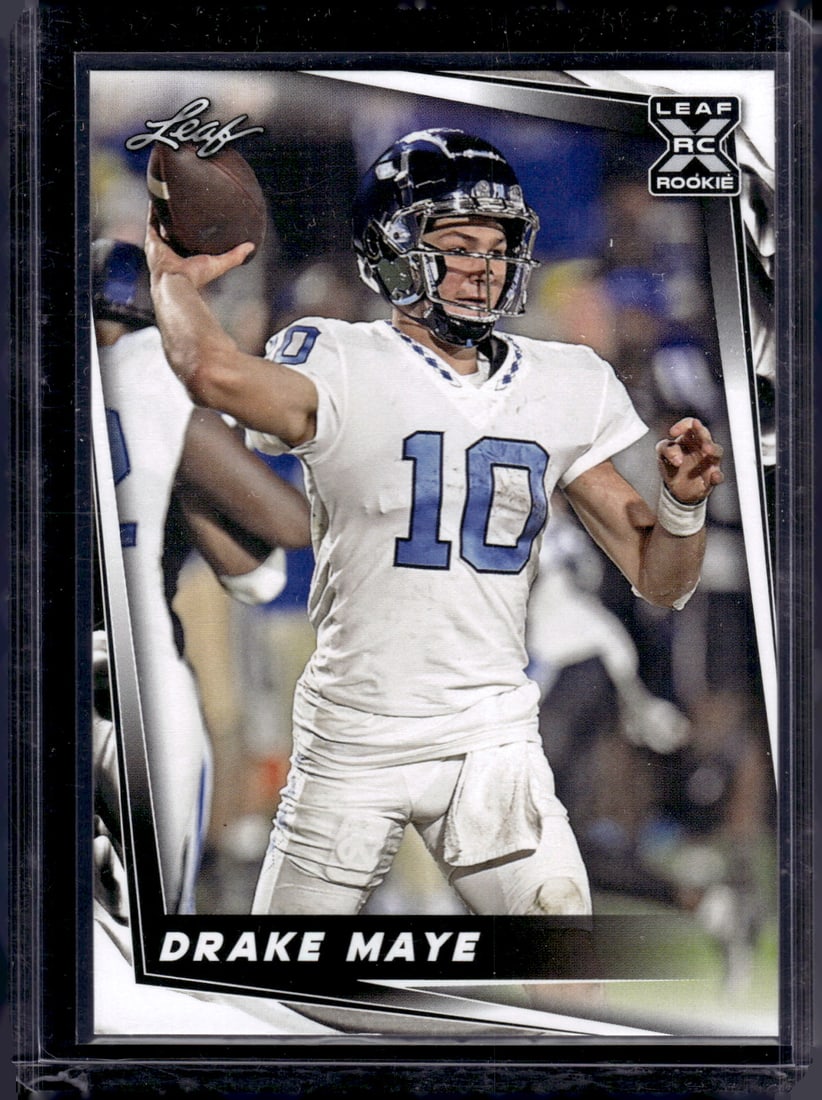 Drake Maye Rookie Card 2024 Leaf #50 UNC, Patriots (1 of 2)