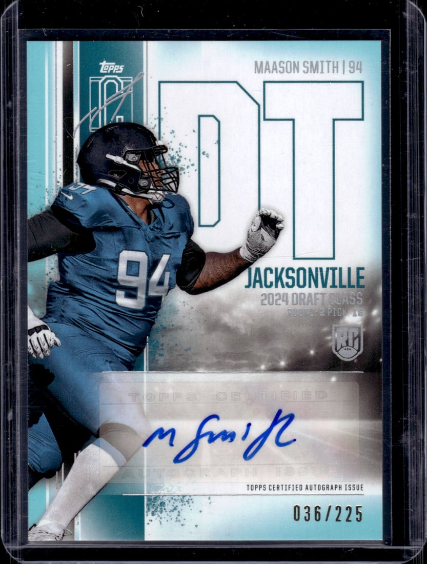 Maason Smith Teal Rookie Auto /225 2024 Topps Signature Class #RCA-MS Jaguars (1 of 2)