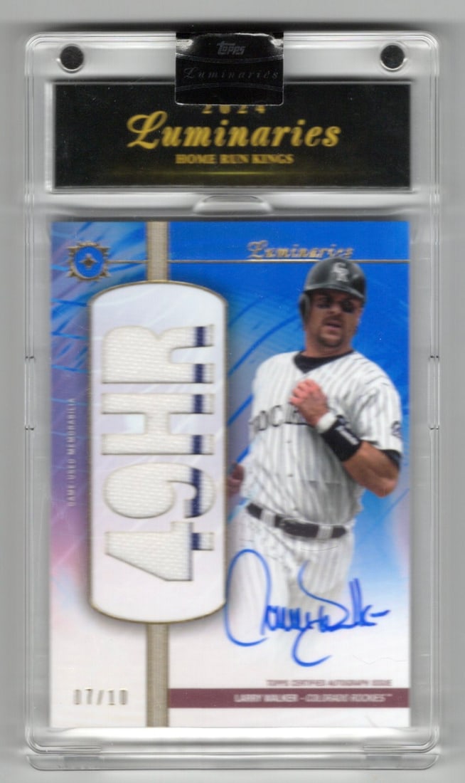 Larry Walker Blue Patch Auto /10 2024 Topps Luminaries #HRKAR-LW Colorado Rockies (1 of 2)