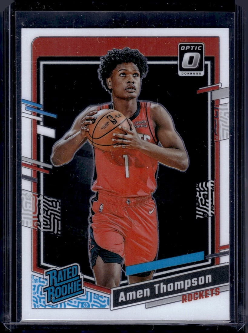 Amen Thompson Rookie Card 2023-24 Donruss Optic #229 Houston Rockets: Donruss Optic Basketeball NBA Sports & Trading Cards, SP, SSP, NBA Championship & Hall of Fame Player Cards, Valuable Auction Memorabilia Lots Sold On Line, Sports Cards for Sale Near Me