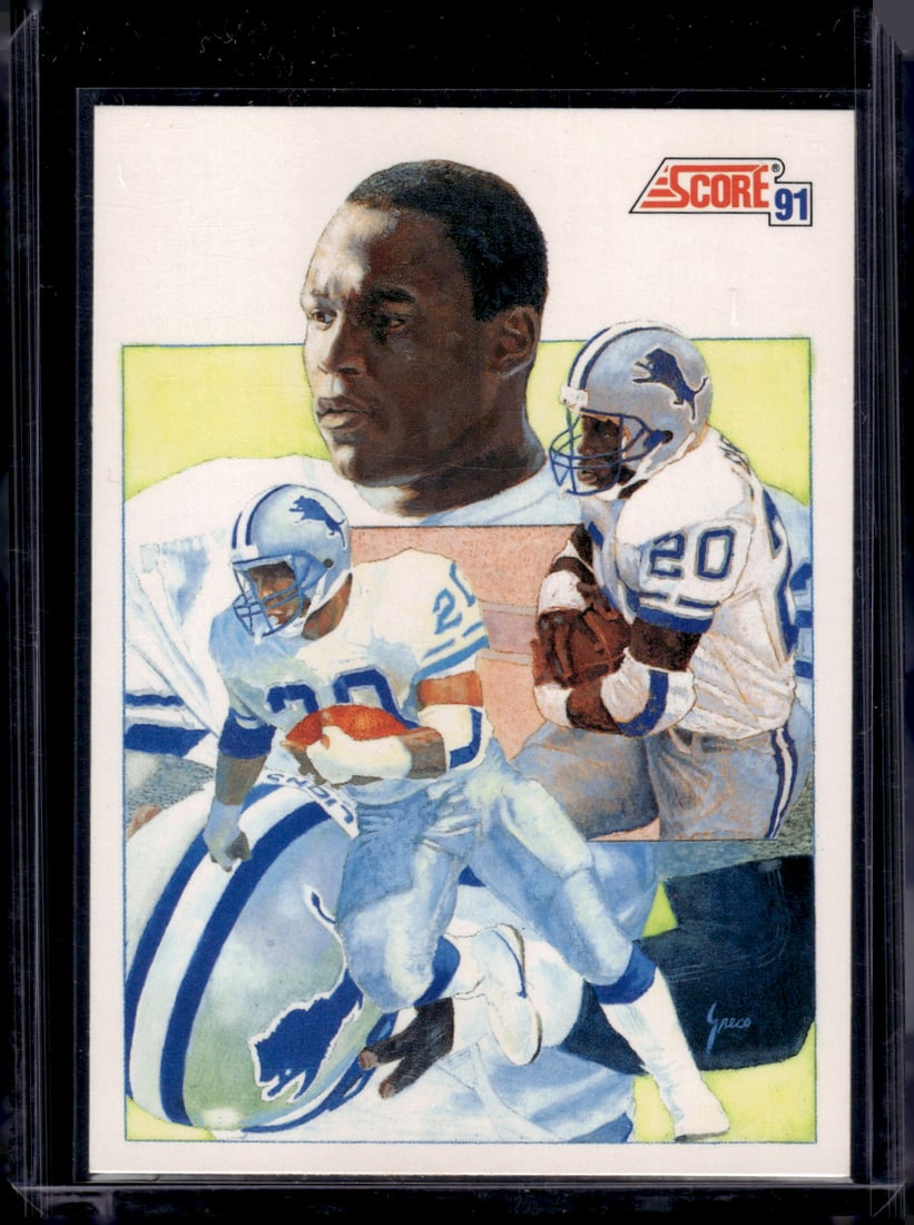 Barry Sanders The Leader 1991 Score #663 Detroit Lions: Score Vintage Football NFL Trading Cards, Old Sports Cards for Sale Near Me, Hall of Fame & Super Bowl Player Cards, Auction Memorabilia Lots for Sale on Line