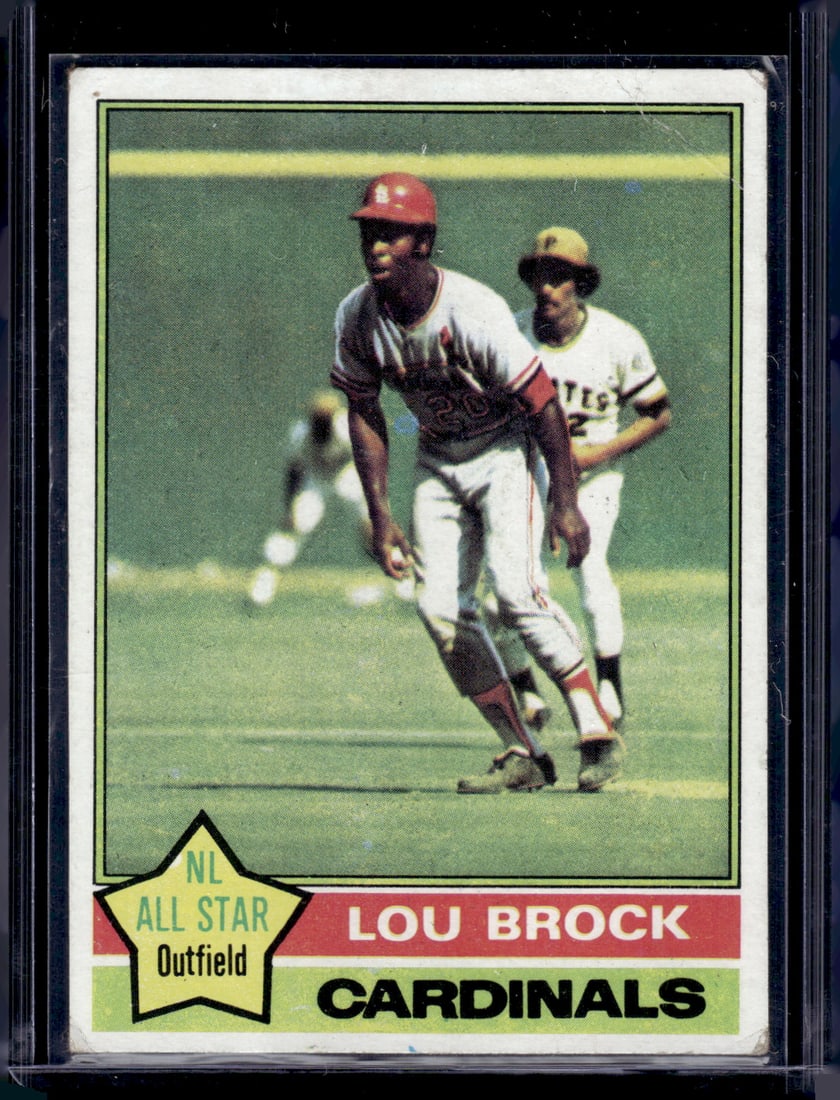 Lou Brock NL All Star 1976 Topps #10 Crease Top Right See Pics: Topps Baseball MLB Trading & Sports Cards, Sports Cards for Sale Near Me, World Series & Hall of Fame Players Memorabilia, Refractors, X-Fractors, Numbered, SP, SSP, Valuable Auction Memorabilia Lots 