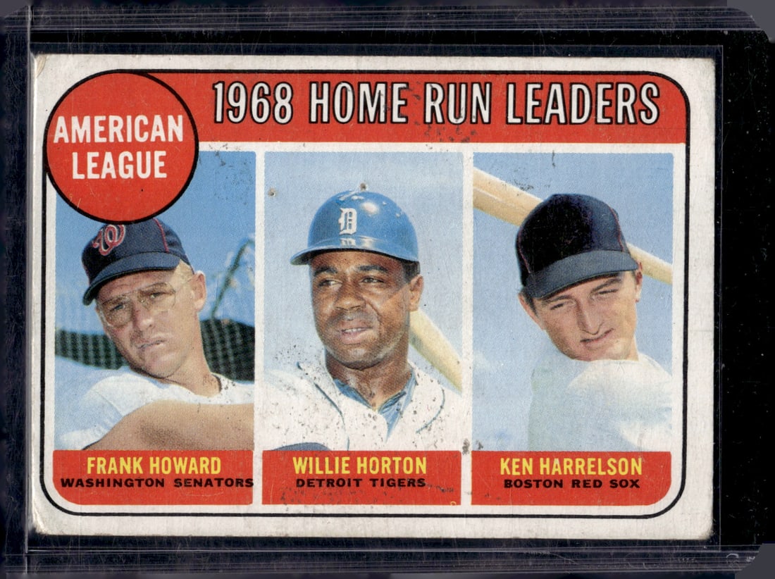 1968 AL HR Leaders Howard/Horton/Harrelson 1969 Topps #5 Vintage Baseball Card (1 of 2)