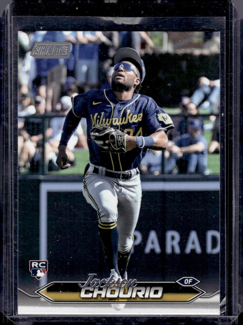Jackson Chourio Rookie Card 2024 Topps Stadium Club #184 Milwaukee Brewers: Topps Baseball MLB Trading & Sports Cards, Sports Cards for Sale Near Me, World Series & Hall of Fame Players Memorabilia, Refractors, X-Fractors, Numbered, SP, SSP, Valuable Auction Memorabilia Lots 