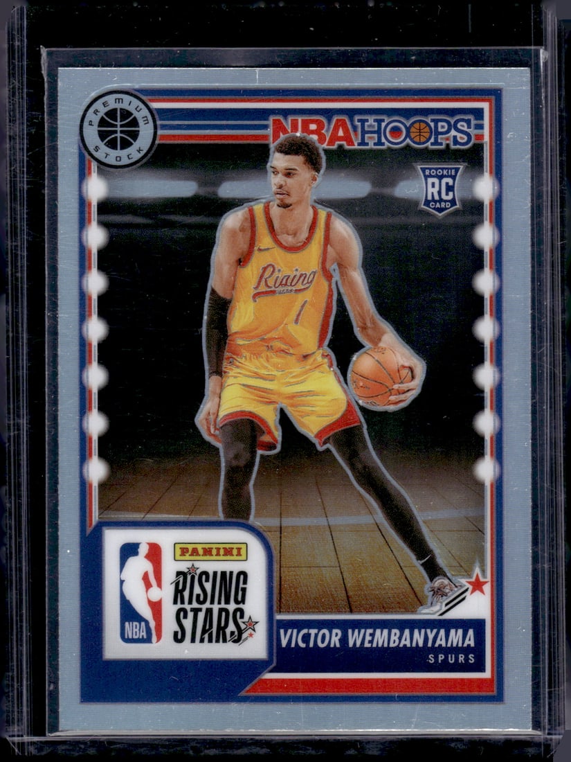 Victor Wembanyama Rookie Card Silver Prizm 2023-24 Premium Stock #282 Spurs: Panini Select, Prizm, Mosaic, Contenders, Revolution, Phoenix, NBA Hoops, Rookie NFL Sports Trading Cards, Silver, SP, SSP, Wave Prizms, Numbered Cards, Basketball sports Cards for Sale Near Me, NBA C