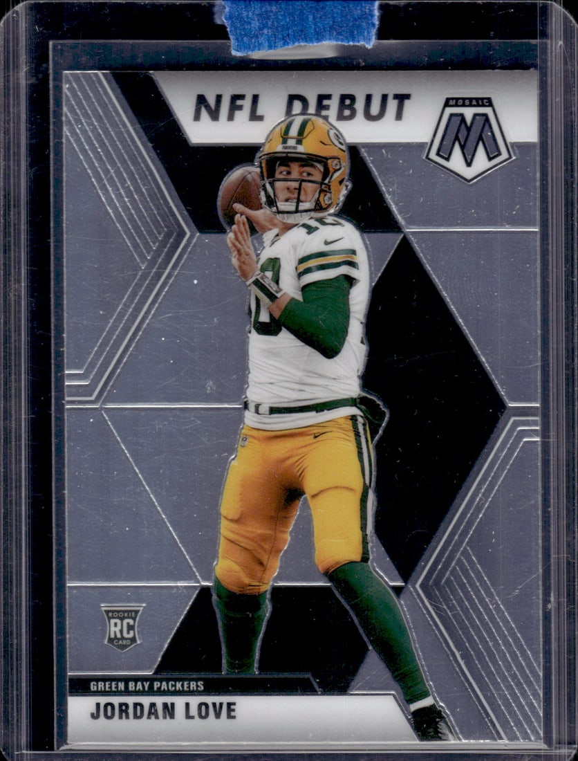 Jordan Love Rookie Card 2020 Panini Mosaic #264 Green Bay Packers: Panini Select, Prizm, Mosaic, Contenders, Zenith, Phoenix, Illusions, Absolute, Rookie NFL Sports Trading Cards, SP, SSP, Cards, Football Cards for Sale Near Me, Superbowl & Hall of Fame Player Cards,