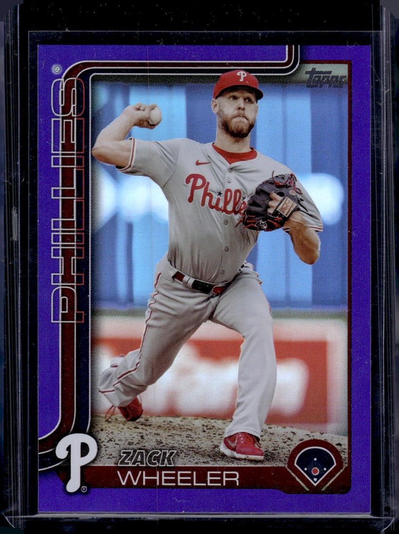 Zack Wheeler Purple Foil /250 2025 Topps #218 Philadelphia Phillies (1 of 2)