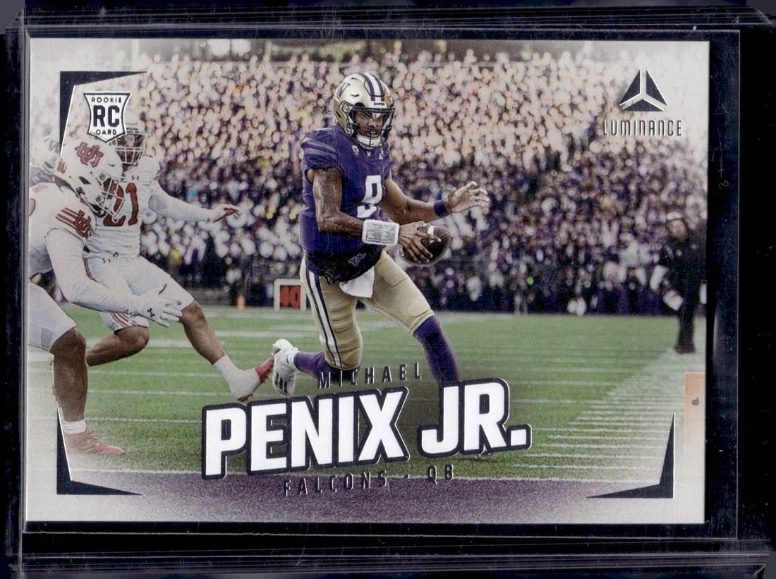 Michael Penix Jr. Rookie Card 2024 Panini Luminance #179 Atlanta Falcons: Panini Select, Prizm, Mosaic, Contenders, Zenith, Phoenix, Illusions, Absolute, Rookie NFL Sports Trading Cards, SP, SSP, Cards, Football Cards for Sale Near Me, Superbowl & Hall of Fame Player Cards,