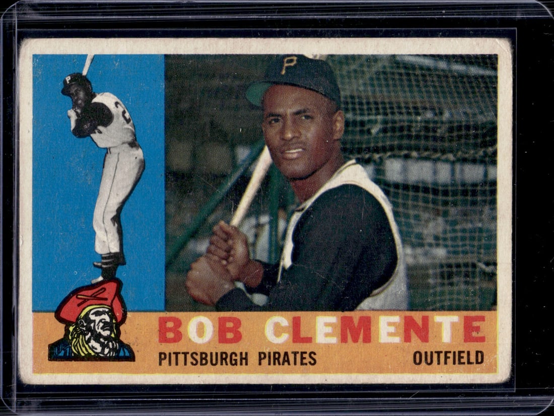 Roberto Clemente 1960 Topps #326 Pirates Vintage Baseball Card (1 of 2)