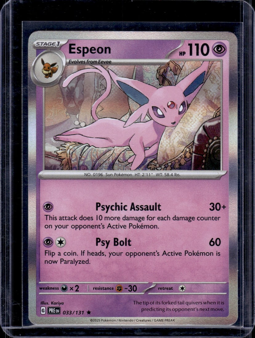 2025 Pokemon Prismatic Evolutions Espeon Holo Rare #33 (1 of 2)