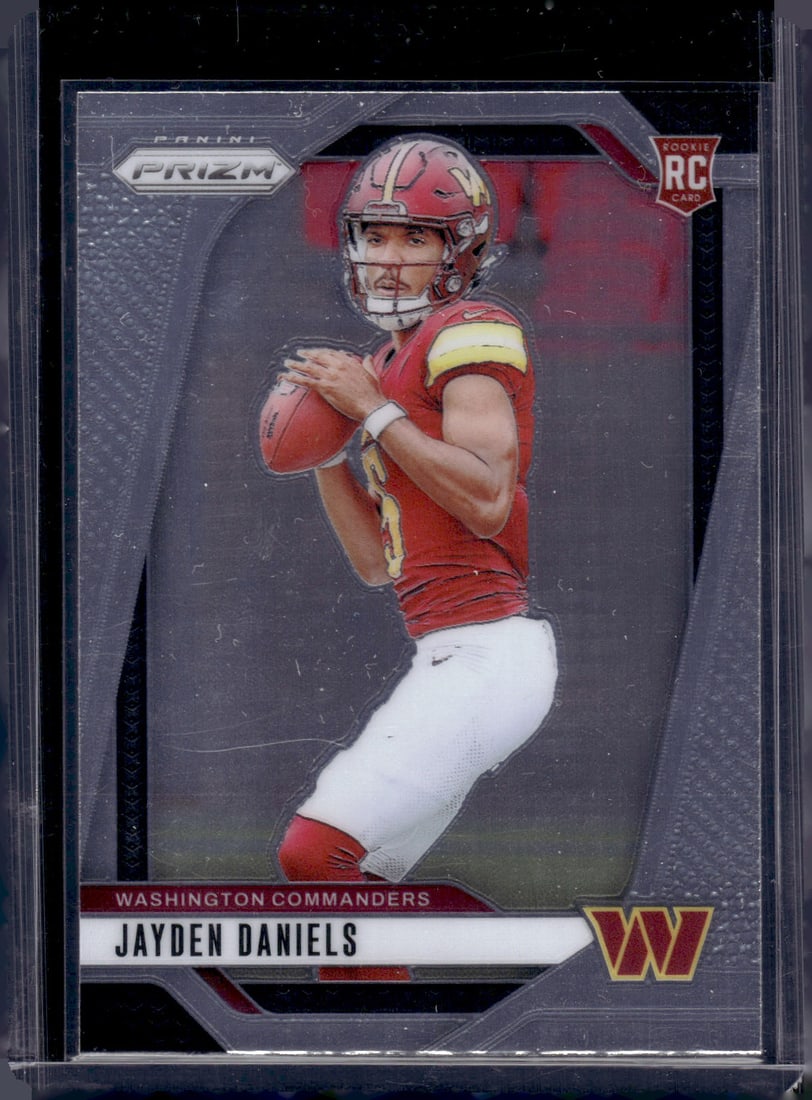 Jayden Daniels Rookie Card 2024 Panini Prizm #347 Washington Commanders: Panini Select, Prizm, Mosaic, Contenders, Zenith, Phoenix, Illusions, Absolute, Rookie NFL Sports Trading Cards, SP, SSP, Cards, Football Cards for Sale Near Me, Superbowl & Hall of Fame Player Cards,