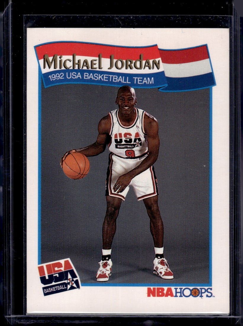 Michael Jordan USA Basketball 1991-92 NBA Hoops #55 Chicago Bulls (1 of 2)
