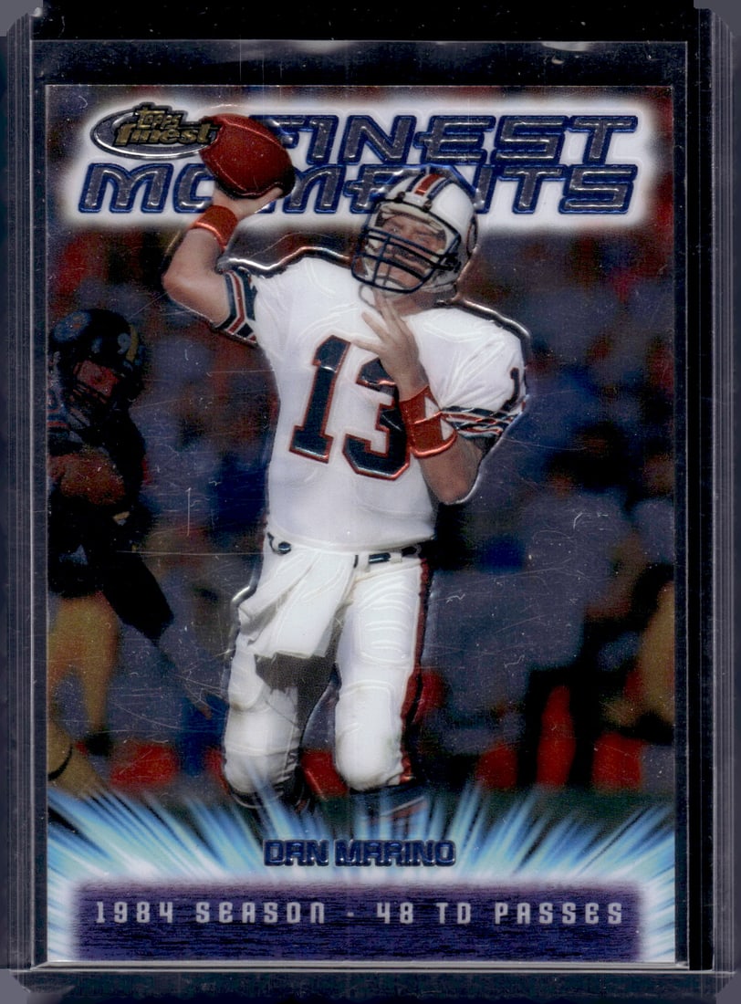Dan Marino Finest Moments 2000 Topps Finest #FM4 Miami Dolphins: Topps Baseball MLB Trading & Sports Cards, Sports Cards for Sale Near Me, World Series & Hall of Fame Players Memorabilia, Refractors, X-Fractors, Numbered, SP, SSP, Valuable Auction Memorabilia Lots 