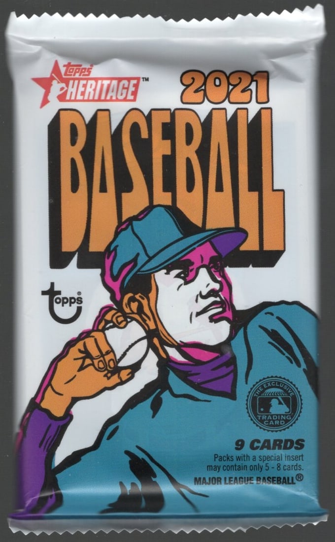 2021 Topps Heritage Baseball Card BLASTER BOX PACK Sports Cards (1 of 1)