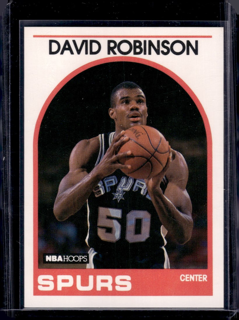 David Robinson Rookie Card 1989-90 NBA Hoops #310 San Antonio Spurs (1 of 2)