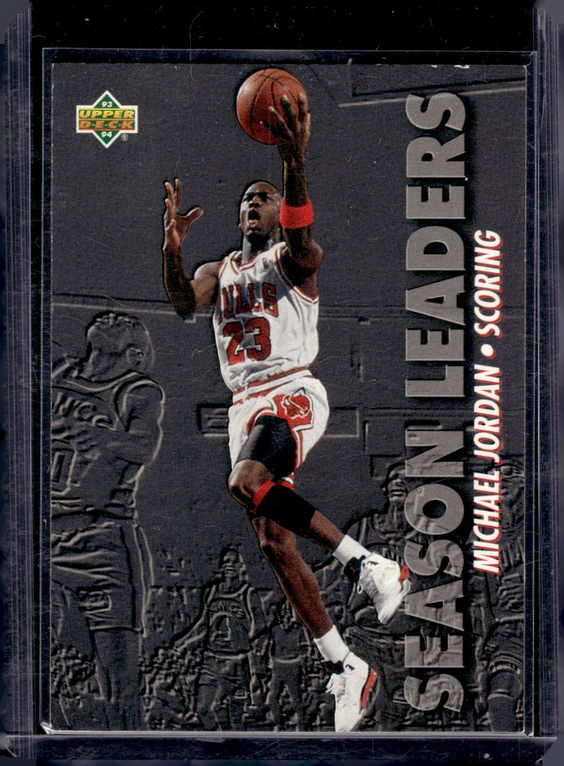 Michael Jordan Season Leaders 1993-94 Upper Deck #166 Chicago Bulls: Upper Deck, Basketball NBA Trading & Sports Cards, Sports Cards for Sale Near Me, Chrome, Refractor, SP, SSP, Valuable Auction Memorabilia Lots Sold On Line, NBA Championship & Hall of Fame Player Car