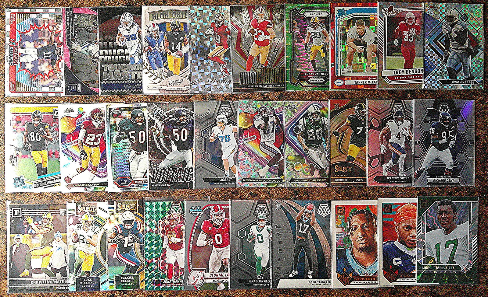 30 Card Lot of Football Cards: Includes Stars, HOF'ers, Rookies, Parallels & Inserts Mostly Panini (1 of 1)
