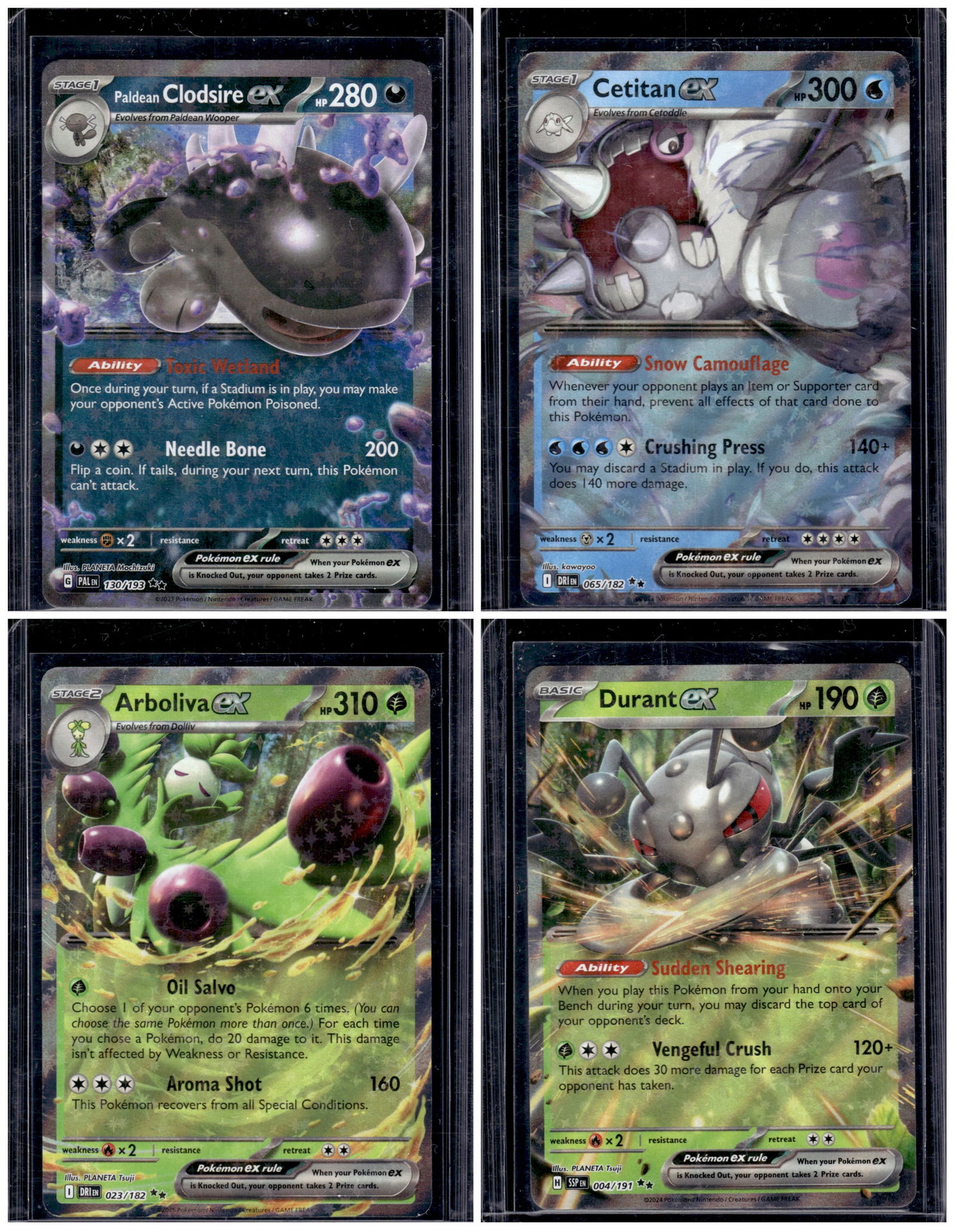 Lot of 4 Pokemon Ex Double Rares. All Different, See Pictures: Pokemon Trading Card Game Cards, Charizard, Pikachu, Mewtwo, Reverse Holo, Holo Rare, Secret Rare Cards, Full Art Cards, Eevee, Ultra Rare Card, Illustration Rare, Special Illustration Rare SIR
