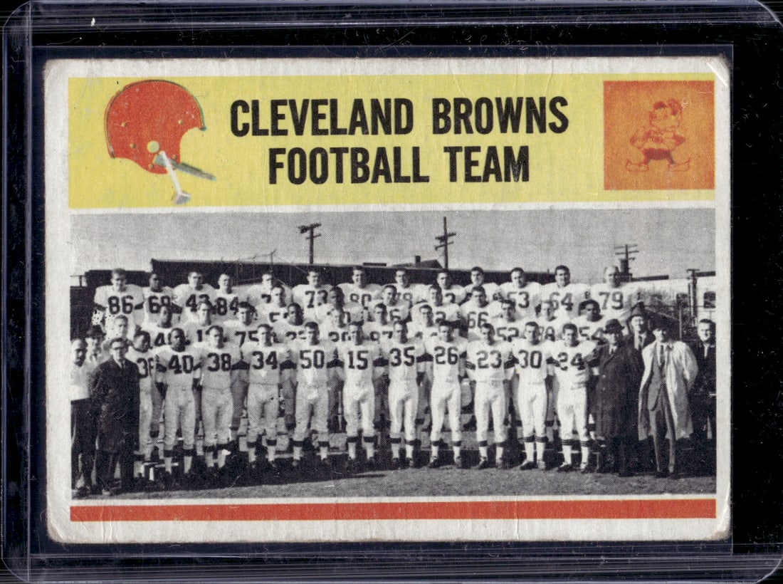 Cleveland Browns Football Team 1964 Philadelphia #41 Vintage Football Card: Topps Football NFL Trading Sports Cards, Sports Cards for Sale Near Me, Super Bowl & Hall of Fame Player Cards, Resurgence, Composite, SP, SSP, Valuable Auction Memorabilia Lots For Sale On Line