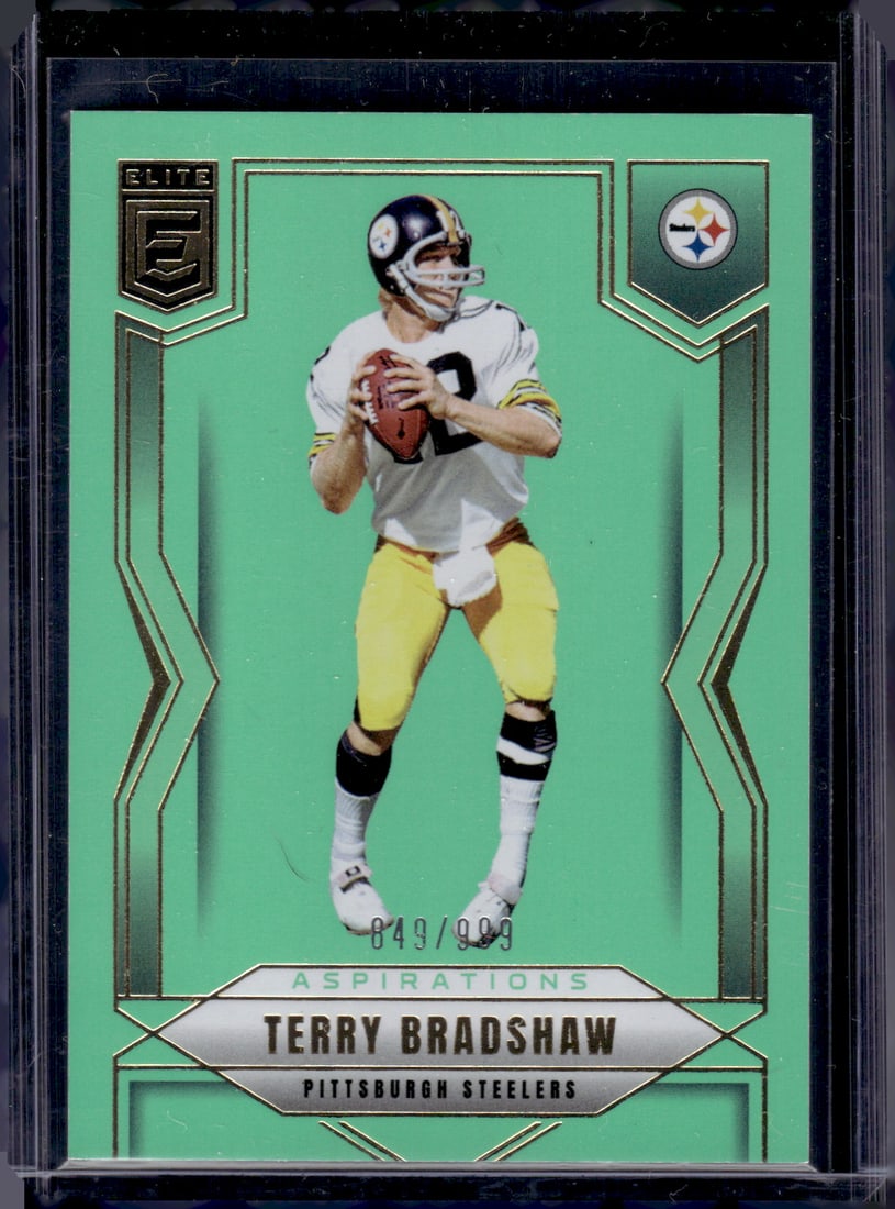 Terry Bradshaw Aspirations Lime Green /999 2025 Donruss Elite #7 Pittsburgh Steelers: Donruss Football NLF Trading & Sports Cards, Sports Cards for Sale Near Me, Valuable Memorabilia Auction Lots Sold On Line, SP, SSP