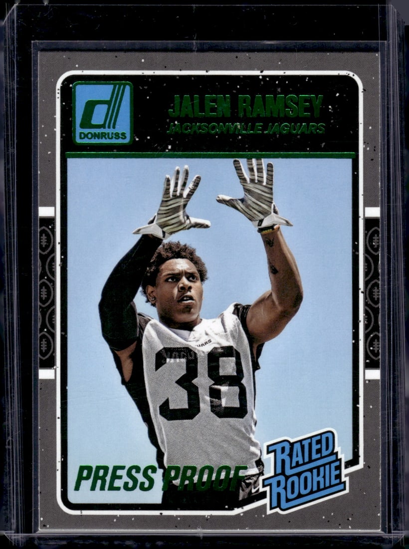 Jalen Ramsey Rookie Card Green Press Proof SP 2016 Panini Donruss #371 (1 of 2)