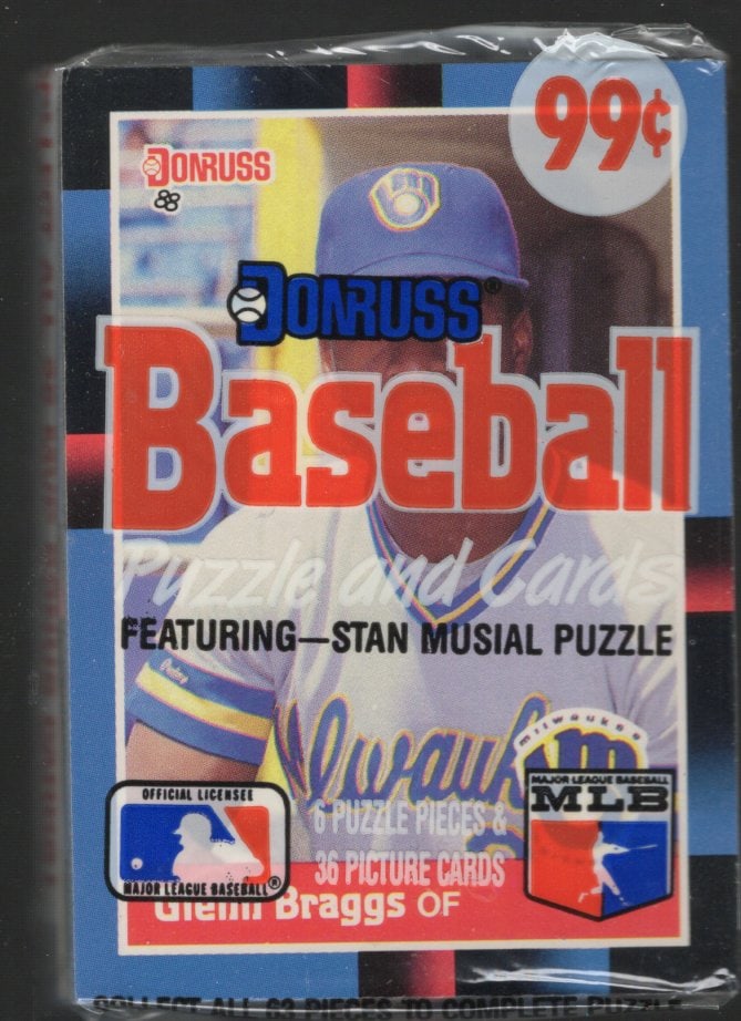 1988 Donruss Vintage Series 1 Baseball CELLO RETAIL BOX PACK, Sports Card: Vintage Valuable Donruss Baseball MLB Trading & Sports Cards, Robin Yount, George Brett, Rickey Henderson, Nolan Ryan, Old Sports Cards for Sale Near Me, World Series & hall of Fame Players, Auction M