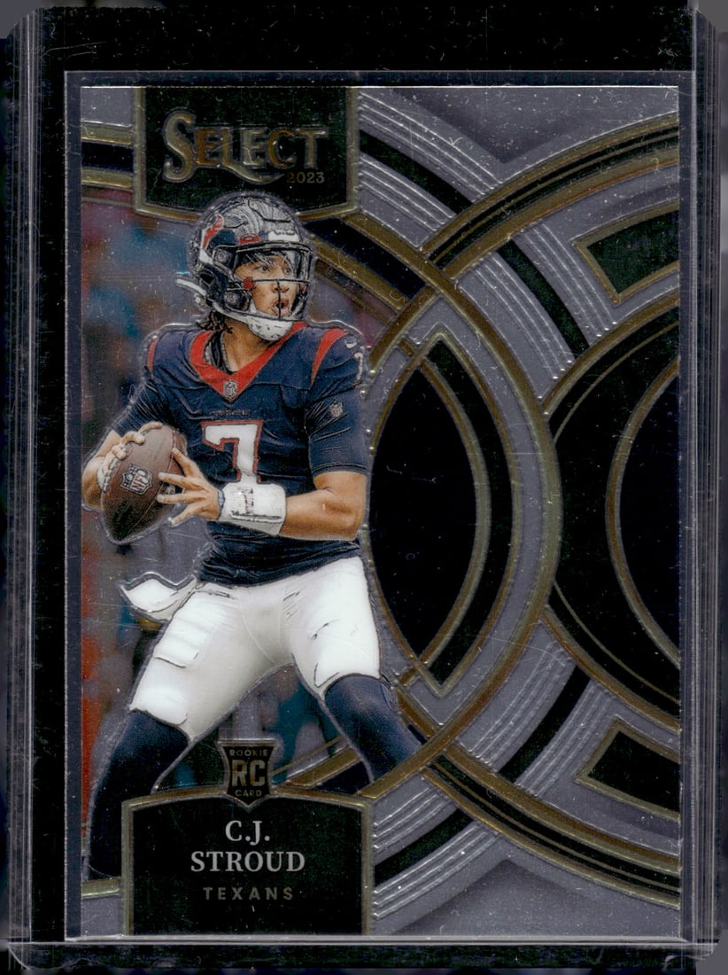 Cj Stroud Rookie Card Premier Level 2023 Panini Select #183 Houston Texans: Panini Select, Prizm, Mosaic, Contenders, Zenith, Phoenix, Illusions, Absolute, Rookie NFL Sports Trading Cards, SP, SSP, Cards, Football Cards for Sale Near Me, Superbowl & Hall of Fame Player Cards,