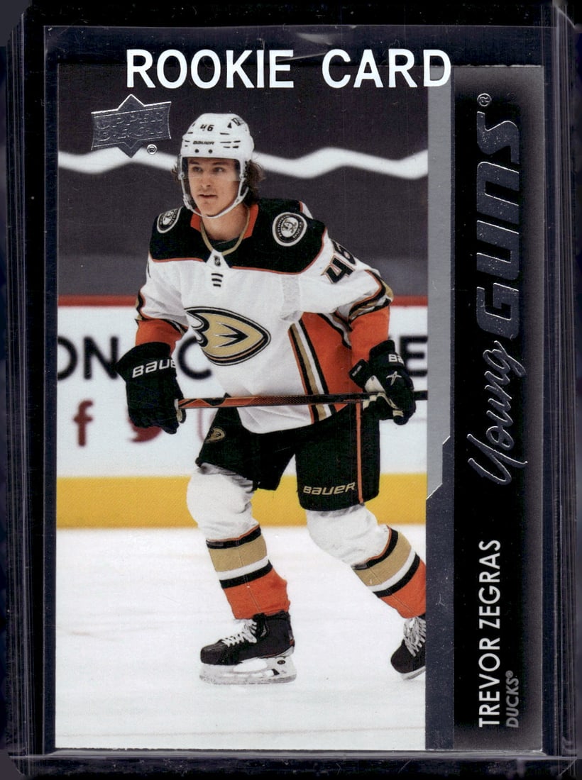Trevor Zegras Young Guns Rookie Card 2021-22 Upper Deck #232 Anaheim Ducks: Upper Deck Vintage NHL Hockey Trading & Sports Cards, Old Sports Cards for Sale Near Me, Stanley Cup & Hall of Fame Players, Valuable Auction Memorabilia Lots for Sale On Line