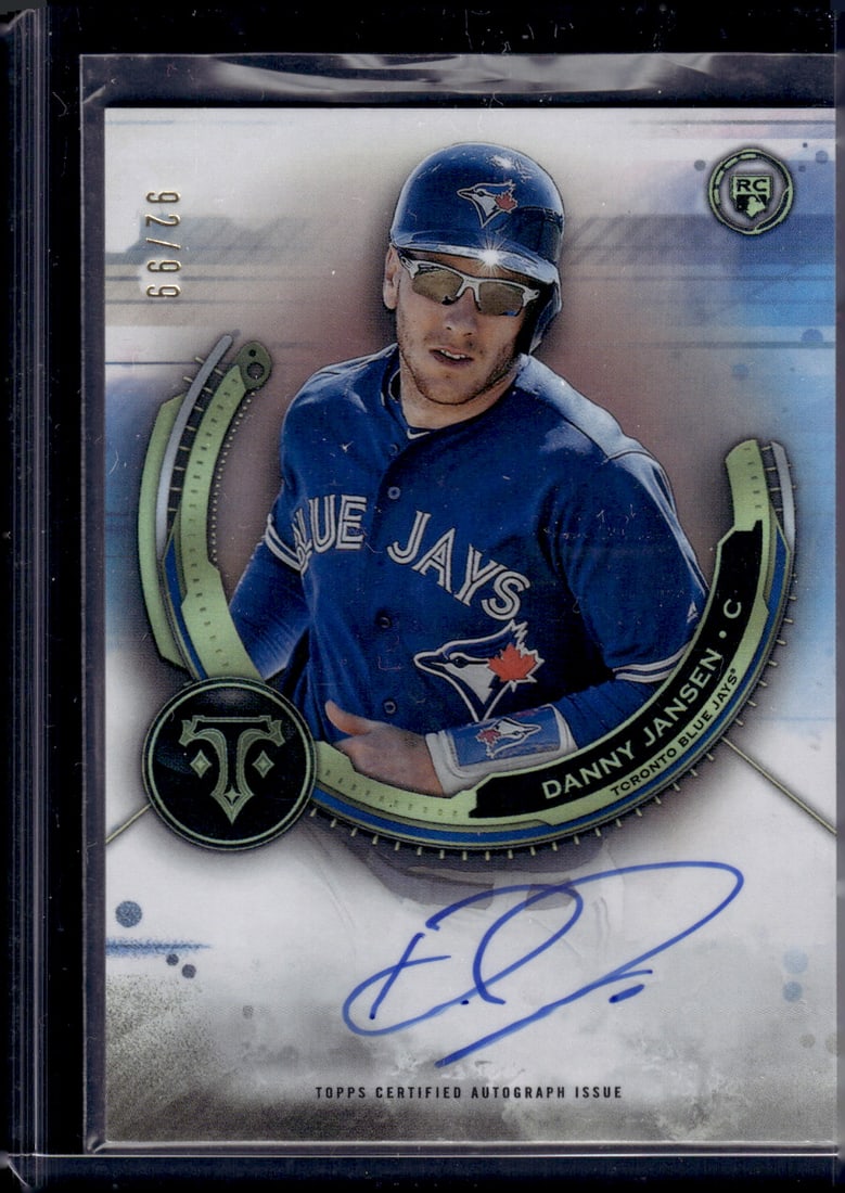 Danny Jansen Rookie Auto /99 2019 Topps Triple Threads #RAU-DJ Blue Jays, Brewers (1 of 2)