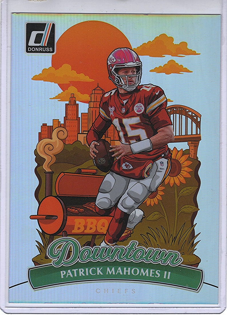 Patrick Mahomes Oversized Downtown 2025 Panini Donruss #8 Kansas City Chiefs (1 of 2)