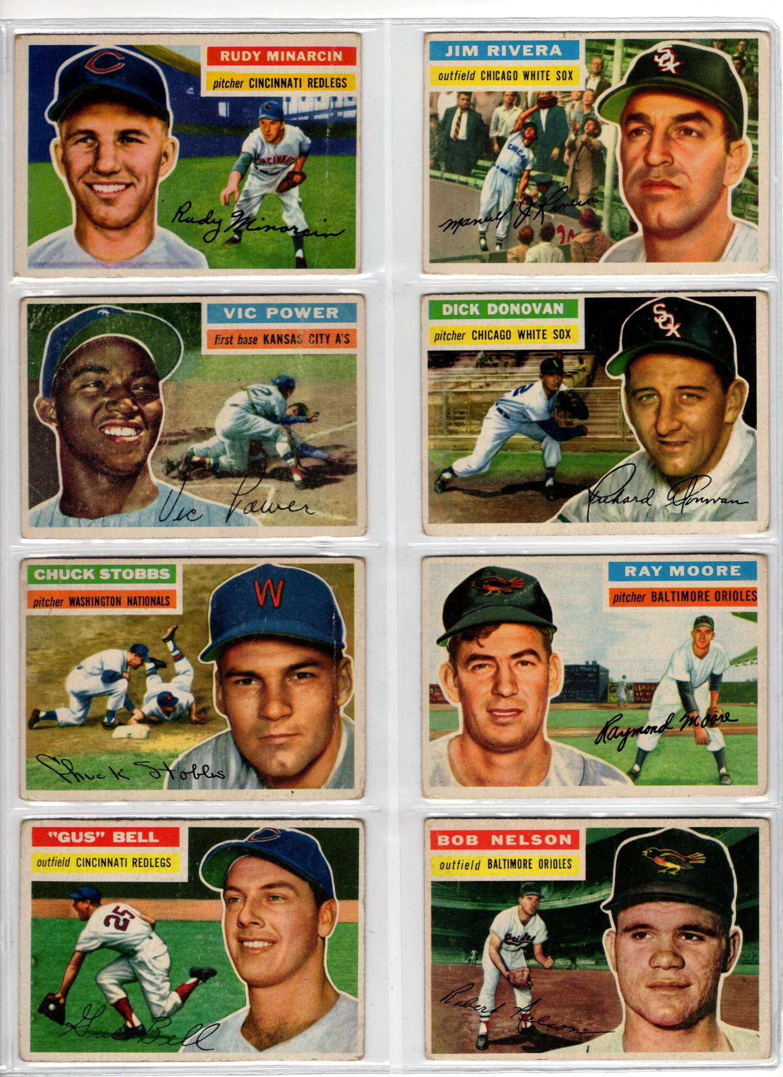 Lot of 8 1956 Topps Vintage Baseball Cards. All Different, See Pictures for Condition (1 of 2)