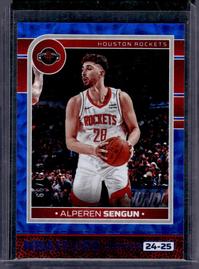 Alperen Sengun Blue Scope /99 2024-25 NBA Hoops #210 Houston Rockets (1 of 2)