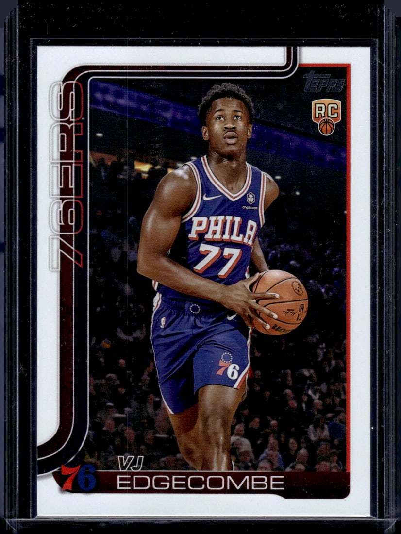 Vj Edgecombe Rookie Card 2025-26 Topps #203 Philadelphia 76ers: Topps Basketball NBA Trading & Sports Cards, Sports Cards for Sale Near Me, Chrome, Refractor, SP, SSP, Valuable Auction Memorabilia Lots Sold On Line, NBA Championship & Hall of Fame Player Cards