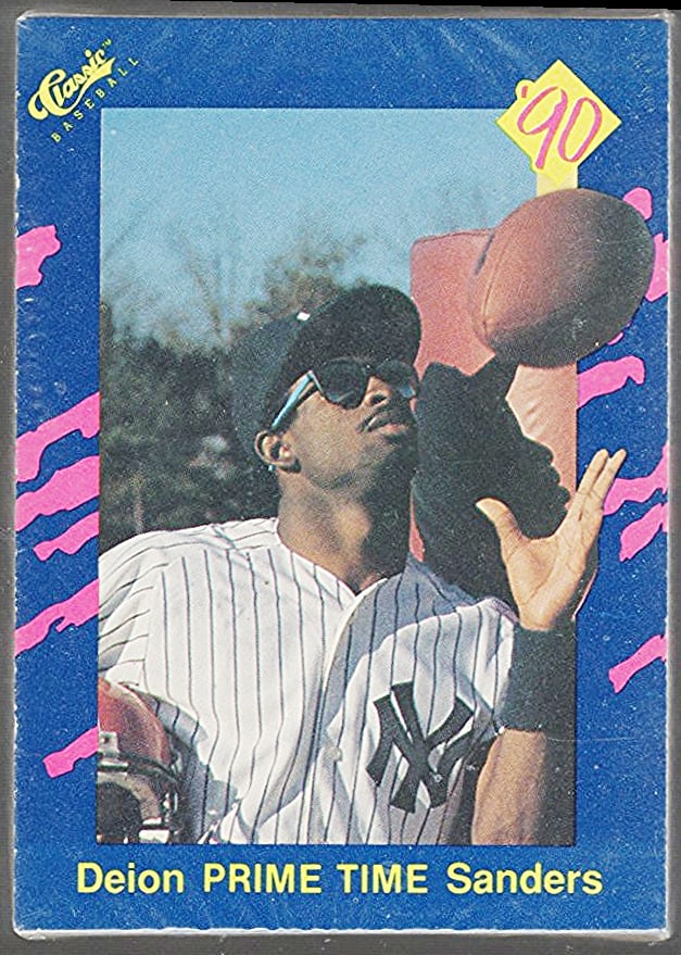 1990 Classic Baseball Blue Sealed Pack 50 Cards Sanders on Front Henderson on Back (1 of 2)