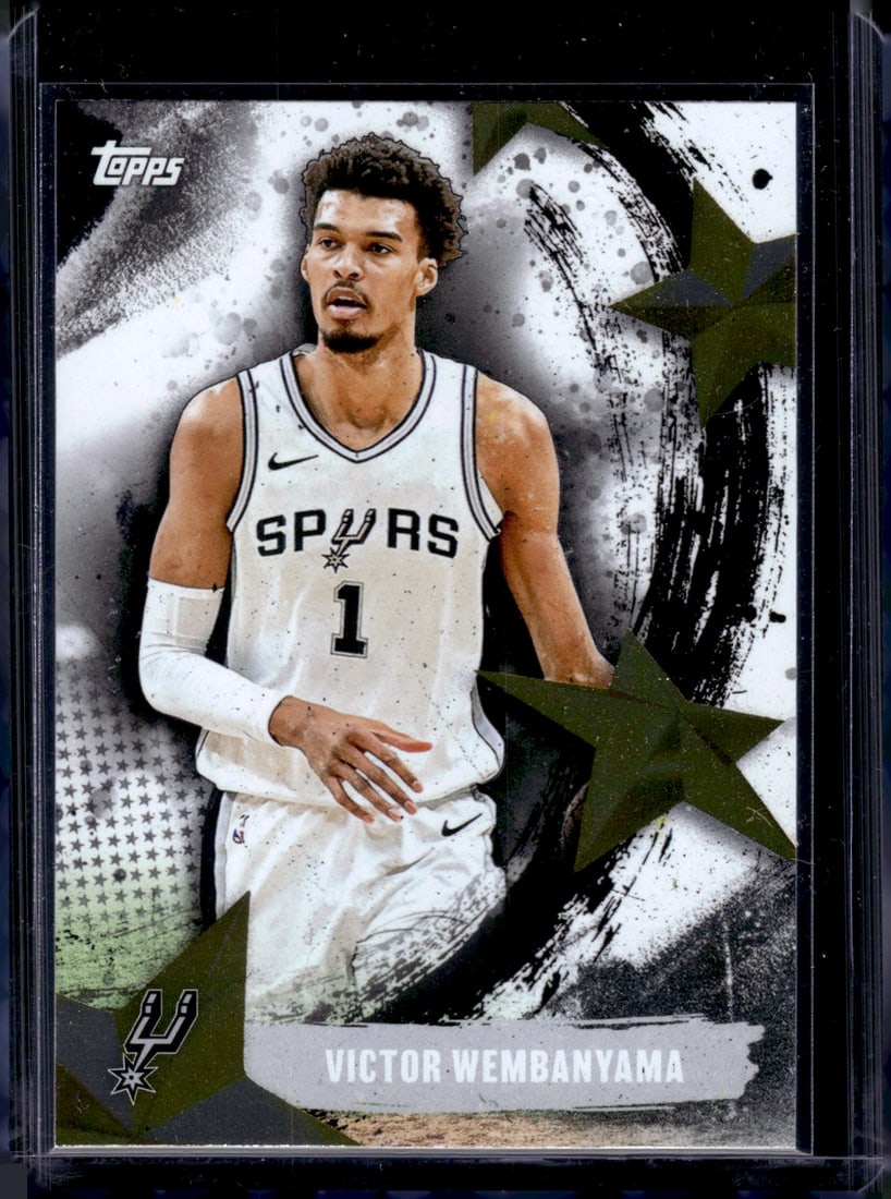 Victor Wembanyama Stars of NBA 2025-26 Topps #SA-11 San Antonio Spurs: Topps Basketball NBA Trading & Sports Cards, Sports Cards for Sale Near Me, Chrome, Refractor, SP, SSP, Valuable Auction Memorabilia Lots Sold On Line, NBA Championship & Hall of Fame Player Cards
