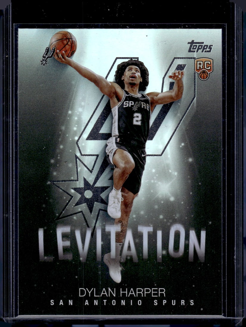 Dylan Harper Rookie Card Levitation Rainbow Foil 2025-26 Topps #L-17 Spurs: Topps Basketball NBA Trading & Sports Cards, Sports Cards for Sale Near Me, Chrome, Refractor, SP, SSP, Valuable Auction Memorabilia Lots Sold On Line, NBA Championship & Hall of Fame Player Cards