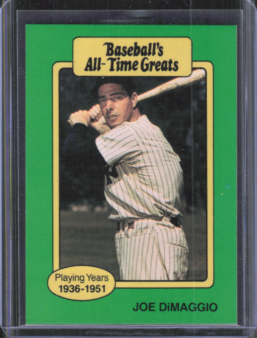 Joe DiMaggio Baseball's All-Time Greats 1987 Hygrade #NNO Yankees (1 of 2)