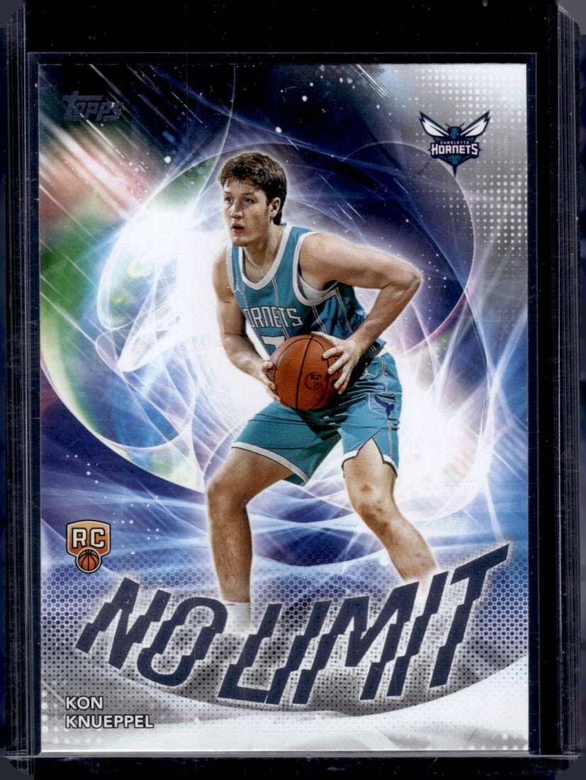 Kon Knueppel Rookie Card No Limit 2025-26 Topps #NL-4 Charlotte Hornets: Topps Basketball NBA Trading & Sports Cards, Sports Cards for Sale Near Me, Chrome, Refractor, SP, SSP, Valuable Auction Memorabilia Lots Sold On Line, NBA Championship & Hall of Fame Player Cards