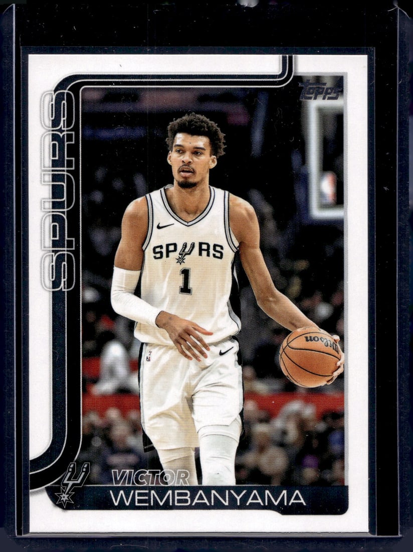 Victor Wembanyama 2025-26 Topps #195 San Antonio Spurs: Topps Basketball NBA Trading & Sports Cards, Sports Cards for Sale Near Me, Chrome, Refractor, SP, SSP, Valuable Auction Memorabilia Lots Sold On Line, NBA Championship & Hall of Fame Player Cards