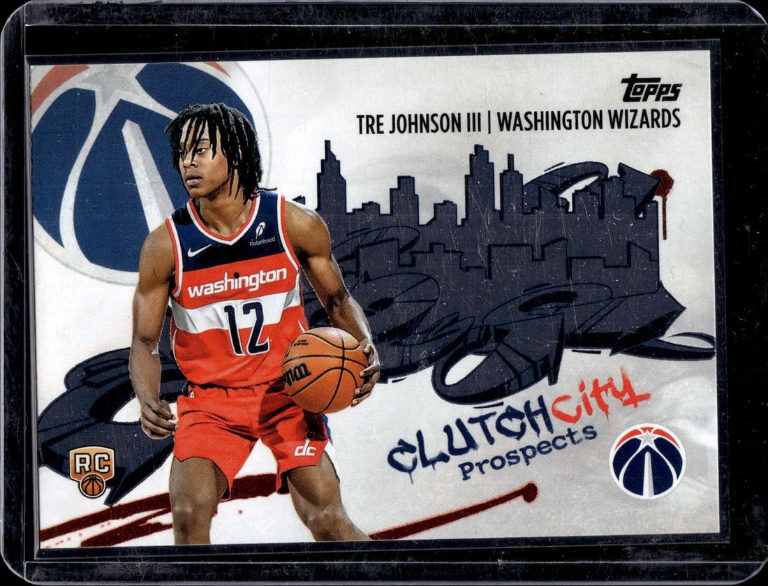 Tre Johnson Rookie Card Clutch City Prospects 2025-26 Topps #CC-6 (1 of 2)