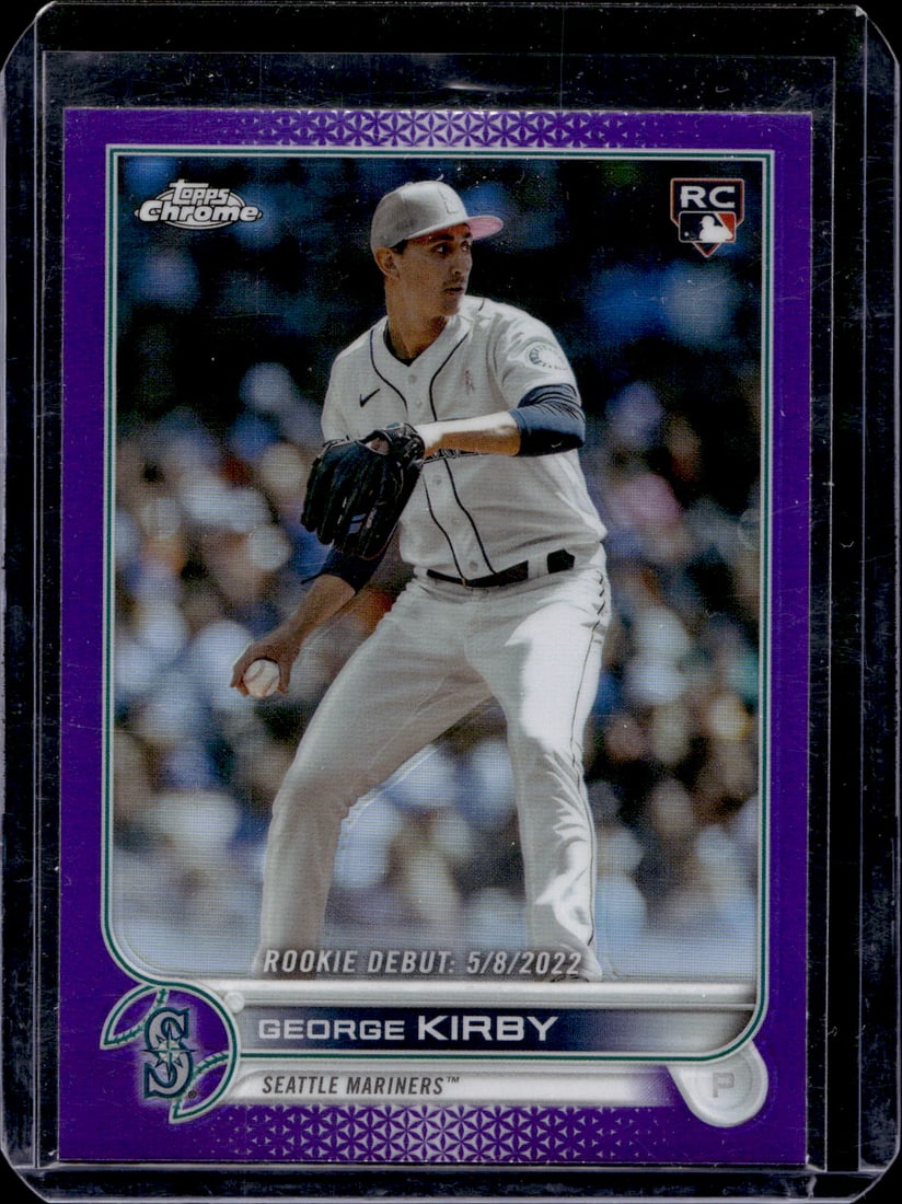 George Kirby Rookie Card Purple Refractor 2022 Topps Chrome #USC101 Mariners (1 of 2)