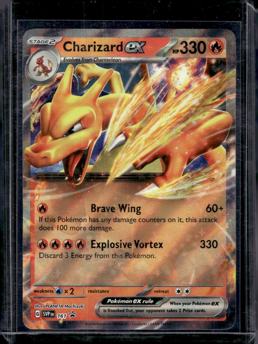 2024 Pokemon Scarlet & Violet Promo Charizard Ex #161: Pokemon Trading Card Game Cards, Charizard, Pikachu, Mewtwo, Reverse Holo, Holo Rare, Secret Rare Cards, Full Art Cards, Eevee, Ultra Rare Card, Illustration Rare, Special Illustration Rare SIR