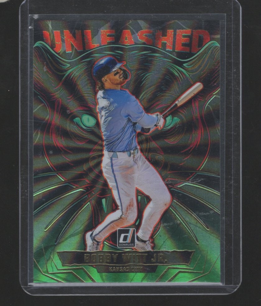 Bobby Witt Jr. Unleashed Green Laser 2025 Donruss #11 Kansas City Royals (1 of 2)