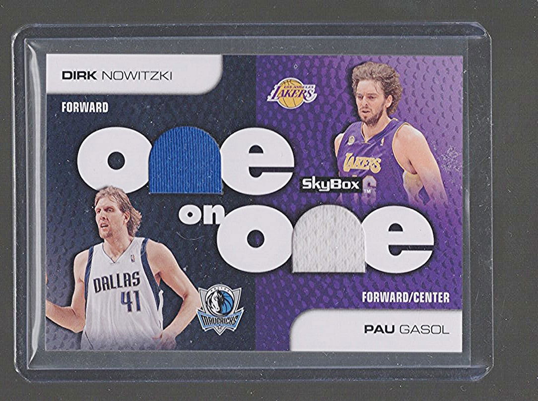 Dirk Nowitzki/Pau Gasol Dual Game Used Patch 2008-09 NBA Skybox #OO-NG (1 of 2)