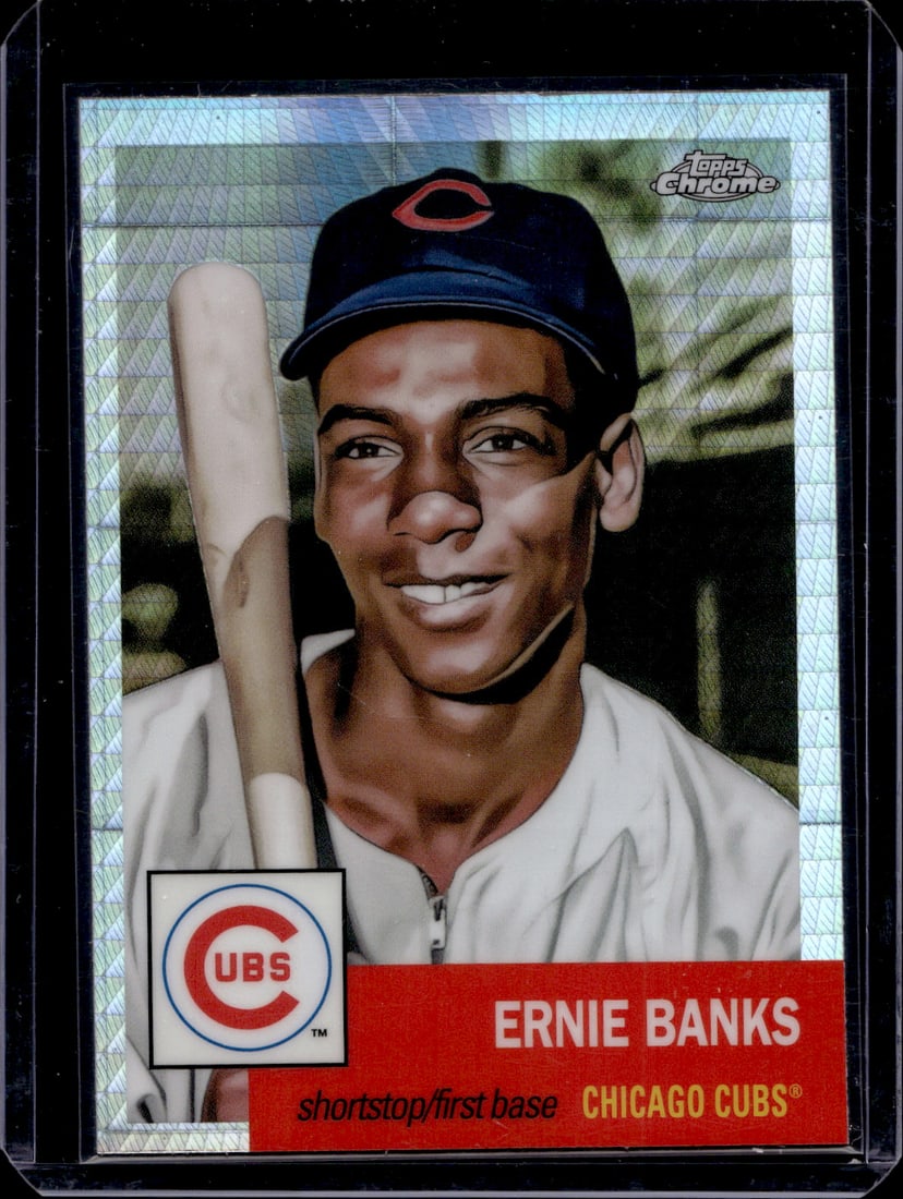 Ernie Banks Prism Refractor 2022 Topps Chrome Platinum Anniversary #14 (1 of 2)