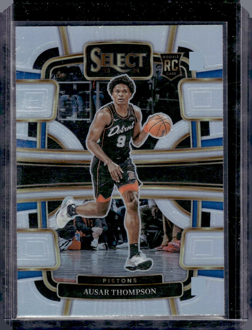 Ausar Thompson Rookie Card Silver Prizm 2023-24 Select #95 Detroit Pistons: Panini Select, Prizm, Mosaic, Contenders, Revolution, Phoenix, NBA Hoops, Rookie NFL Sports Trading Cards, Silver, SP, SSP, Wave Prizms, Numbered Cards, Basketball sports Cards for Sale Near Me, NBA C