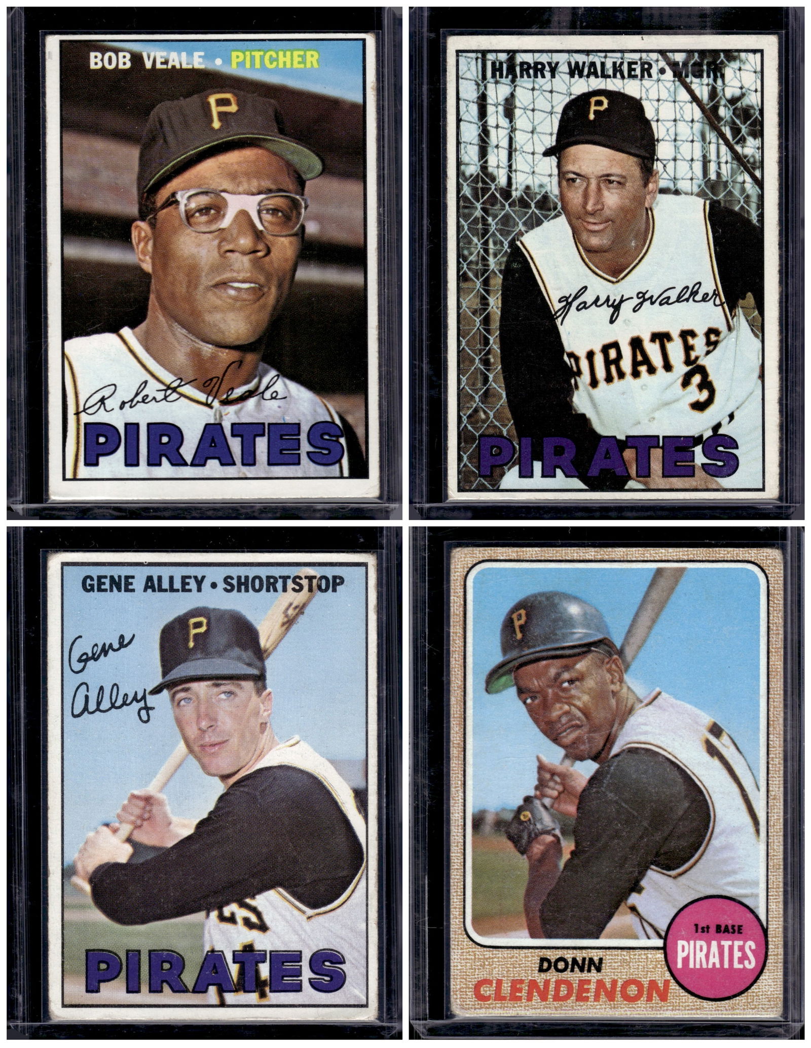 Lot of 4 Pittsburgh Pirates Vintage Baseball Cards. See Pictures for Condition (1 of 2)